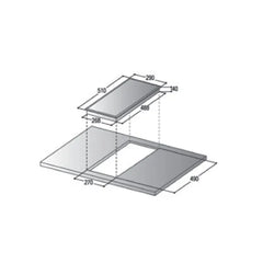 Glemgas Built-In 2 Burners Ceramic Hob 30cm, GLGTH32KIX - Stainless Steel