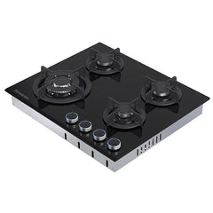 Startec Built-In Gas Hob 60cm, G4623GCPIL - Black Glass