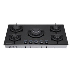 Startec Built-In Gas Hob 90cm, G5811GCPIL - Black Glass