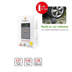 Toby's Portable Car & Bike Air Pump with LCD Display, LED Flashlight, and Multi-Functional Charging Ports - 14000mAH capacity