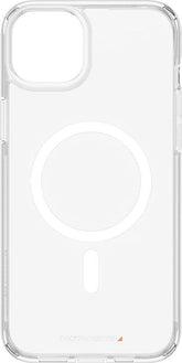 PanzerGlass HardCase MagSafe Clear Protective Cover for Apple iPhone 15 Plus with D3O Bio Material, Hardened Glass Back and 4.8m Military Grade Drop Protection