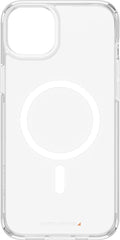 PanzerGlass HardCase MagSafe Clear Protective Cover for Apple iPhone 15 Plus with D3O Bio Material, Hardened Glass Back and 4.8m Military Grade Drop Protection