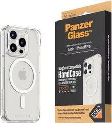 PanzerGlass HardCase MagSafe Clear Protective Cover for Apple iPhone 15 Pro with D3O Bio Material, Tempered Glass Back and Military Grade Drop Protection