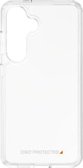 PanzerGlass HardCase with D3O Bio for Samsung Galaxy S24 Transparent Tempered Glass Back Cover with Military Grade Drop Protection and Wireless Charging Compatibility