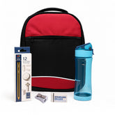 Complete Back-to-School Essentials Kit with Backpack, Water Bottle, Pencils, Sharpener, and Eraser
