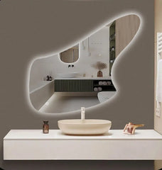 Modern Decorative Blob Backlit Lighting Mirror - 60 x 80 cm