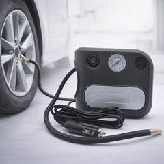 Heavy Duty Tire Inflator Air Compressor with COB Emergency Light and Pressure Gauge - 12V & 150PSI