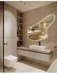 Modern Decorative Blob Backlit Lighting Mirror - 60 x 80 cm