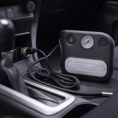 Heavy Duty Tire Inflator Air Compressor with COB Emergency Light and Pressure Gauge - 12V & 150PSI