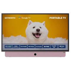 Skyworth 24-inch FHD Portable Smart Google TV - Pink
