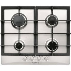 Flamegas Built-in Gas Hob 60cm 4 Burners, Stainless Steel - GT64HIX