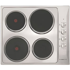 Flamegas Built-in Electric Hob 60cm 4 Plates, Stainless Steel - GTL640IX