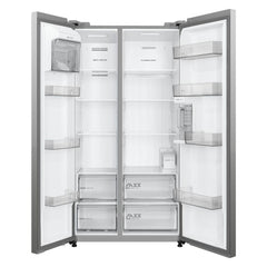 Midea 681 Liters Side by Side Refrigerator, Silver - MDRS925CIE46M