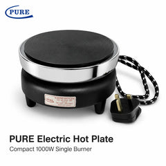 1000W Electric Hot Plate Stove with Cast Iron ,Thermostat Control & Stainless Steel Housing