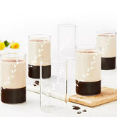 Borosil Vision Glass Set of Six - 350ml | White Krip Clear Lightweight Heat-Resistant Everyday Drinking Glasses