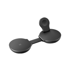 Energea AluMag Trio-2 3 in 1 Foldable 25W Wireless Charger - Gunmetal