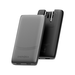 Energea TravelWorld Edge 65 2 Port USB-C 65W Travel Adapter - Gunmetal