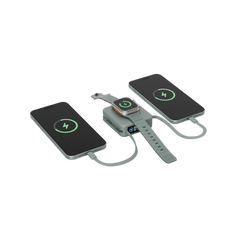 Energea Magpac Mini Plus Wireless Power Bank 10000mAh With Build in USB-C Cable and Display - Sage