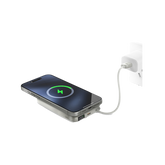 Bazic GoPower Fusion Mag 10K MagSafe Compatible Power Bank 10000mAh With Build in USB-C Cable - Pebble
