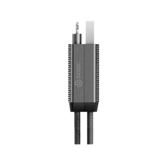 Bazic GoCharge Alucable 4 in 1 Input USB-A and USB-C to Output USB-C and Lightning Cable 1m - Black