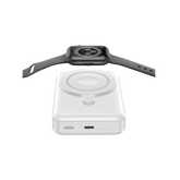 Bazic GoPower MagSafe Compatible Power Bank With Built In Apple Watch Charger 10000mAh - White