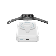 Bazic GoPower MagSafe Compatible Power Bank With Built In Apple Watch Charger 10000mAh - White