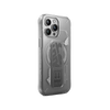 SkinArma Helio MagSafe Case With Grip Stand for iPhone 15 Pro - Grey