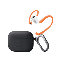 Uniq Nexo Silicone Hang Case With Sports Ear Hooks for Airpods Pro 2 - Charcoal Grey