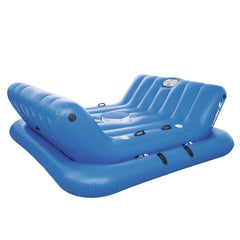 Bestway Rock-N-Shade Inflatable Floating Island for 4 Adults with Canopy, Built-in Cooler, Music Sound Box & Swim-Up Balance Ring – 2.72m x 1.96m