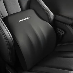Ergonomic Memory Foam Lumbar Support Cushion for Car Seat & Office Chair - Air Memory Cotton Inner Core, 4D Surround Spine Support Waist Pillow - Open Box / New Product