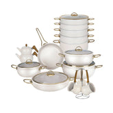 OSFE Granite Cookware Set 23 PCS - White