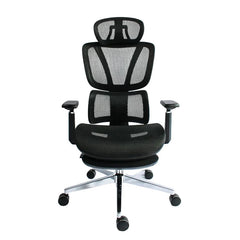 Black Bull Ergonomic Mesh Gaming & Office Chair with Footrest, Assembly not included (Free Delivery)