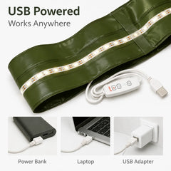1200LM USB Powered Inflatable LED Camping Tent Light 65CM with Magnetic Mount, Brightness Control, Hanging Hooks & Water Resistant Design