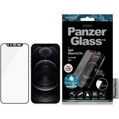 PanzerGlass Edge-to-Edge HD Screen Protector for Apple iPhone 12 and 12 Pro with CamSlider™, Antibacterial Coating, 9H Tempered Glass and Full-Adhesive Protection