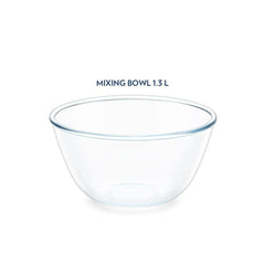 Borosil Glass Mixing and Serving Bowl with Lid, Microwave Safe Food Storage and Reheating Bowl