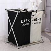 Laundry Basket Two-Grid Dark -Light