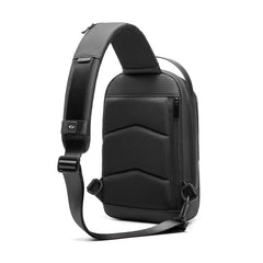 Travel Backpacks Lifestyle WaterProof PU Backpack with USB-A Port up Black