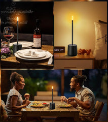 Touch Sensor Bar Table Lamp Rechargeable:Light-Black