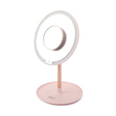 Makeup Mirror LED with 5X Magnify magnet small mirror:Pink