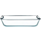 Borosil Rectangular Clear Glass Baking Dish, Microwave Oven Safe Cookware for Baking Serving and Food Preparation