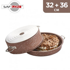 Saflon Granite Maglaba Set 36 Cm 32 Cm