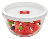Borosil Glass Mixing and Serving Bowl with Lid, Microwave Safe Food Storage and Reheating Bowl