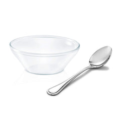 Borosil Venus Glass Katori Set of 6 – 170 ml | Scratch Resistant Microwave Safe Multipurpose Serving Bowls with Elegant Flared Design