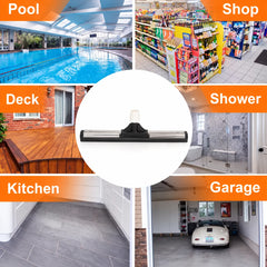 55CM Floor Squeegee Dual EVA Foam Water Sweeper with Aluminum Handle Heavy Duty Bathroom Kitchen Floor Cleaning Tool