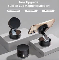 حامل هاتف مغناطيسي يعمل بالشفط الفراغي مع دوران 360 درجة وقبضة قوية عالمية للوحة القيادة والزجاج الأمامي للسيارة