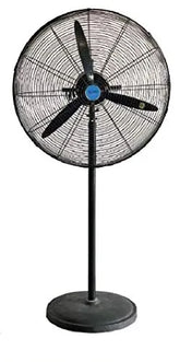 Premium High-Speed Pedestal Fan with 3 Aluminum Blades, Pure Copper Motor, Safety Protection & 3-Speed Control for Indoor & Outdoor Cooling