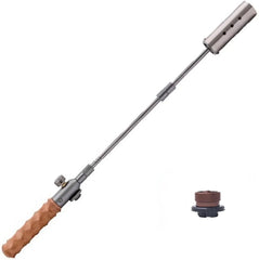 Adjustable Long Hand-Held Butane Gas Torch with Piezo Ignition and Stainless Steel Head