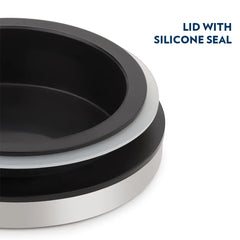 Borosil Classic Borosilicate Glass Storage Jar with Stainless Steel Lid, Microwave Oven & Freezer Safe Food Container