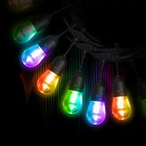 Solar Outdoor 5 Meter IP44 Waterproof Multicolor LED String Lights with Solar Panel, 99.99% Pure Copper Wire, Durable Rubber Cable, Replaceable S14 Bulbs & Decorative Lighting for Garden, Patio, Balcony & Party Ambiance - Open Box / New Product