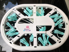 Multipurpose Clothes Hanger & Dryer with 18 Clips for Small Garments